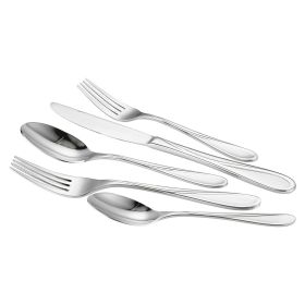 45-Piece Silverware Set, Food-Grade Stainless Steel Flatware Utensils, Mirror Finished Cutlery Set, Dishwasher Safe Eating Tableware for Kitchen Home