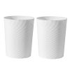 Plastic Small Trash Can Wastebasket, Garbage Container Basket for Bathrooms, Laundry Room, Kitchens, Offices, Kids Rooms, Dorms, (White