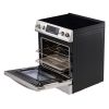 30 in Electric Range Oven, 4.8 Cu. Ft. Capacity Compact Freestanding Oven, Stainless Steel Kitchen Stove, with 5 Burners, Timer, Self-Cleaning