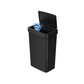 13.2 Gallon Trash Can, Plastic Motion Sensor Kitchen Trash Can, Black