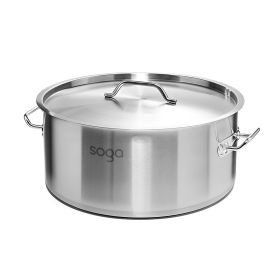 11.6 Gal Top-Grade Thick Stainless Steel Stock Pot 18/10 – Heavy-Duty Stockpot for Soup, Stew, Cooking, and Catering Use