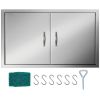 BBQ Access Door 36W x 21H Inch, Double BBQ Door Stainless Steel, Outdoor Kitchen Doors for BBQ Island, Grill Station, Outside Cabinet