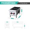 Commercial Gas Stove 2-Burner - 50,000 BTU Countertop Cooking Stove Range, Heavy-Duty Hot Plate, Stainless Steel Cooking Equipment for Restaurant