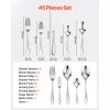 45-Piece Silverware Set, Food-Grade Stainless Steel Flatware Utensils, Mirror Finished Cutlery Set, Dishwasher Safe Eating Tableware for Kitchen Home
