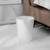 Plastic Small Trash Can Wastebasket, Garbage Container Basket for Bathrooms, Laundry Room, Kitchens, Offices, Kids Rooms, Dorms, (White