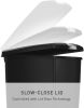 40 Liter / 10.6 Gallon Slim Kitchen Step Trash Can With Secure Slide Lock, Black Plastic