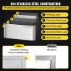 BBQ Access Door 24W x 24H Inch, Grill Door Double Door Brushed Stainless Steel, Outdoor Kitchen Doors for BBQ Island Grilling Station