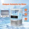 Commercial Ice Maker Machine, 90LBS/24H with 24LBS Bin, Stainless Steel Automatic Operation Commercial Ice Maker for Home Bar Restaurant