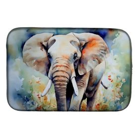 Elephant Dish Drying Mat Absorbent Dish Drying Mat Pad for Kitchen Counter Dish Drainer Mat for Countertop, 14 x 21", Multicolor (Option: Default)