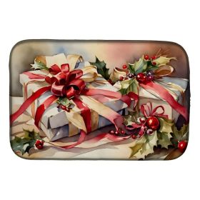 Christmas Bows & Ribbons Dish Drying Mat Absorbent Dish Drying Mat Pad for Kitchen Counter Dish Drainer Mat for Countertop, 14 x 21", Multicolor (Option: Default)